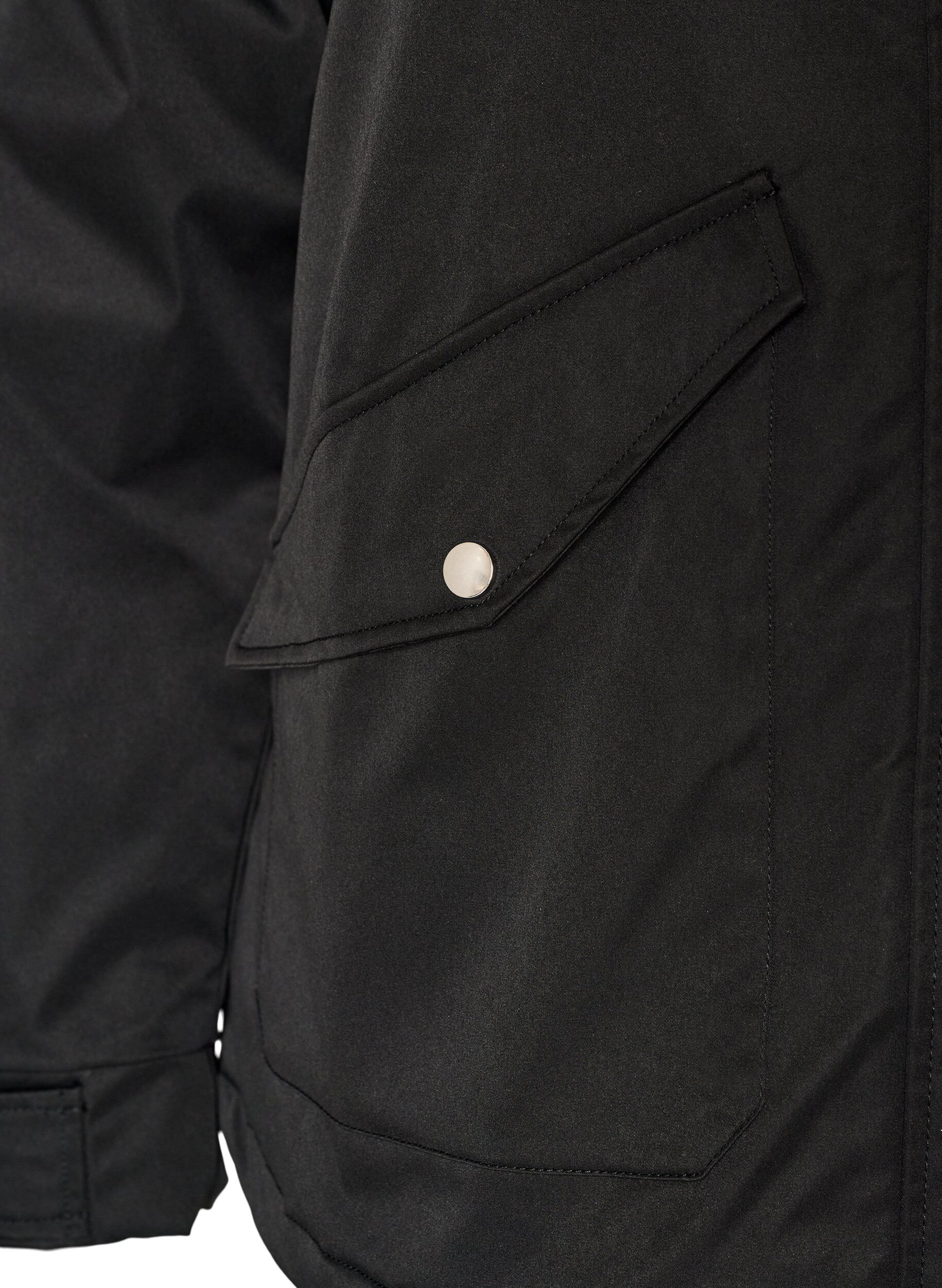 ZizziParka matelass&eacute; avec une capuche amovible, Noir, Packshot image number 3