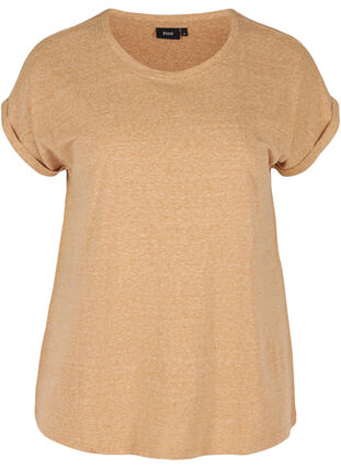 T-shirt chiné en coton, BuckthornBrownMel. , Packshot image number 0