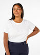 T-shirt en coton avec strass, Bright White, Model image number 0