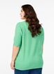 Blouse en maille avec manches courtes, Vert clair, Model image number 2