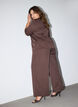 Pantalon coupe amples &agrave; rayures tennis avec strass, Marron, Model image number 1