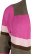 Cardigan long en tricot avec rayures larges, Rose, Packshot image number 2