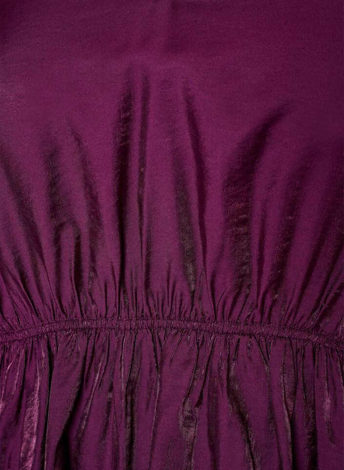 Blouse brillante en viscose &agrave; effet p&eacute;plum, Violet, Packshot image number 2
