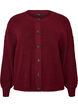 Cardigan en tricot c&ocirc;tel&eacute; avec boutons, Bordeaux, Packshot image number 0