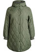 Veste matelass&eacute;e mi-longue avec capuche, Vert, Packshot image number 0