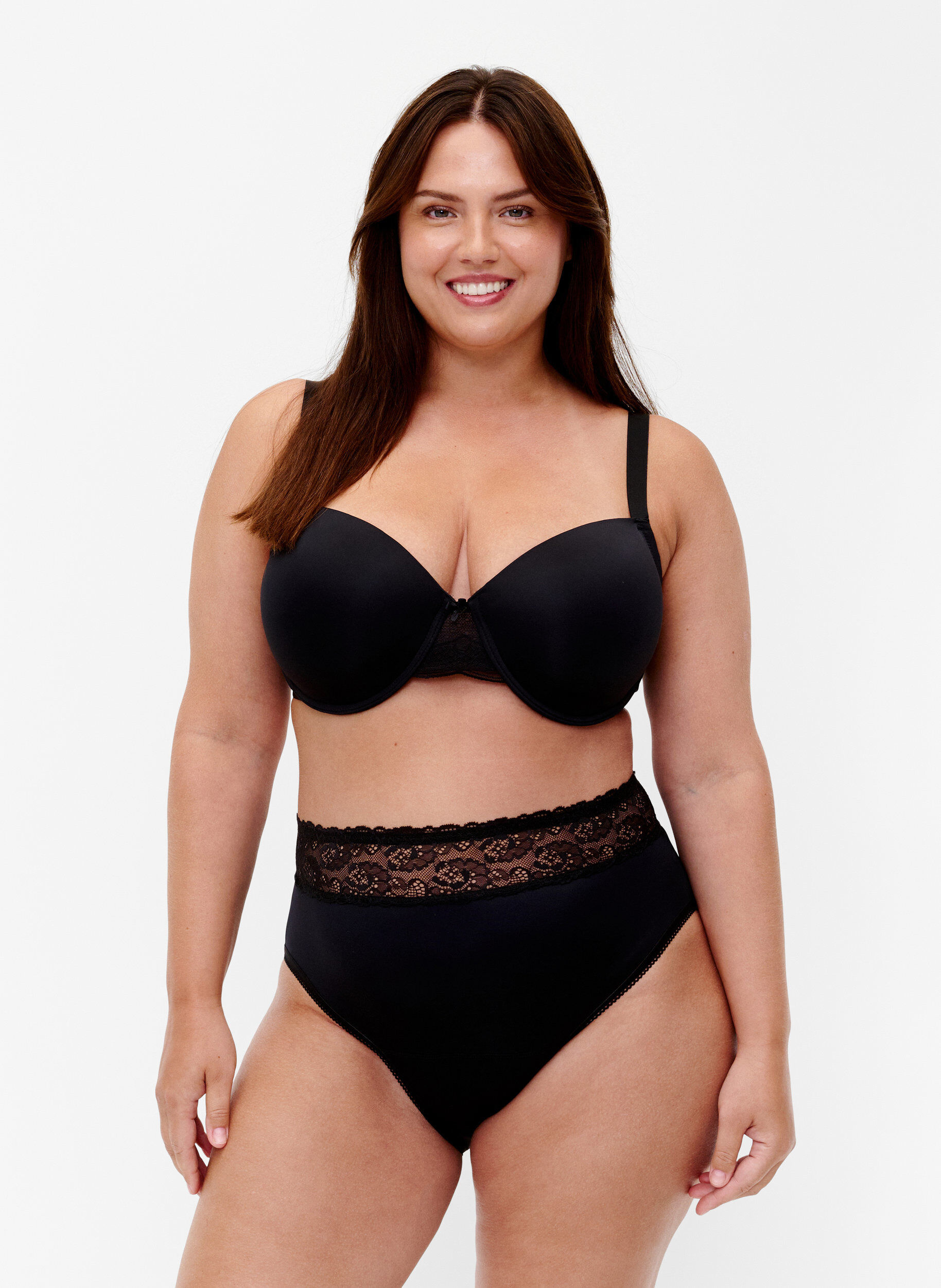 Culotte menstruelle en dentelle, Noir, Model