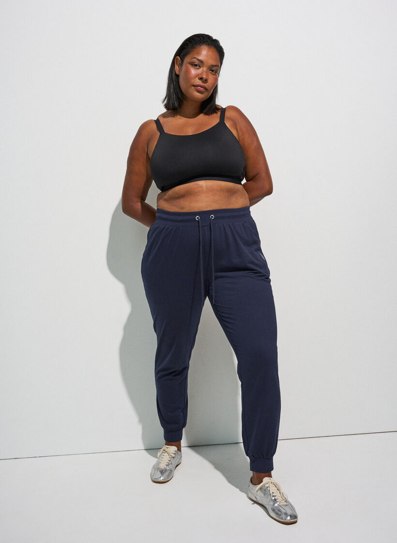 Pantalon de sport ample avec des poches, Bleu, Model image number 1
