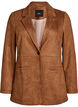 Blazer en su&eacute;dine, Marron, Packshot image number 0