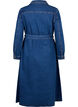 Robe chemise midi en denim avec ceinture, Dark Blue Denim, Packshot image number 1