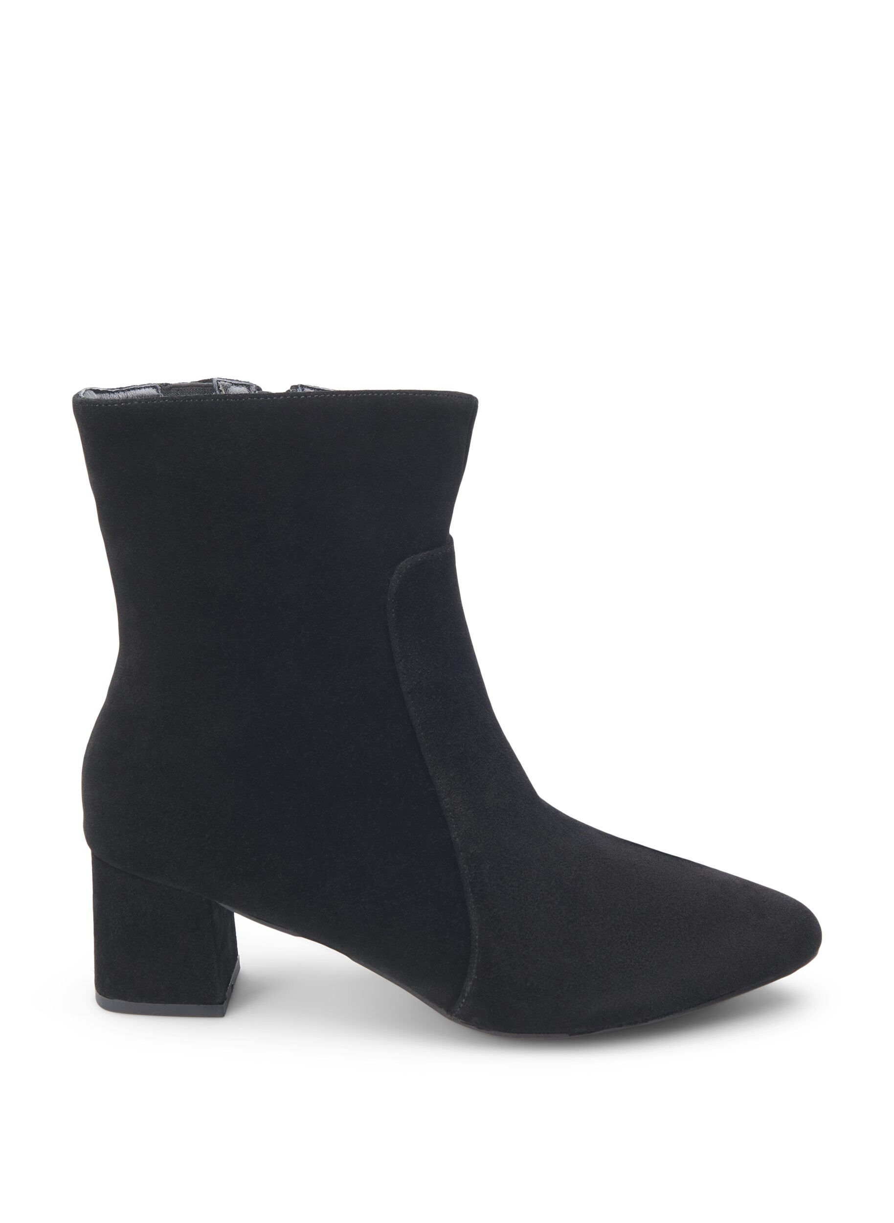 Zizzi Large &ndash; Bottes en daim &agrave; talon, Black, Packshot image number 0