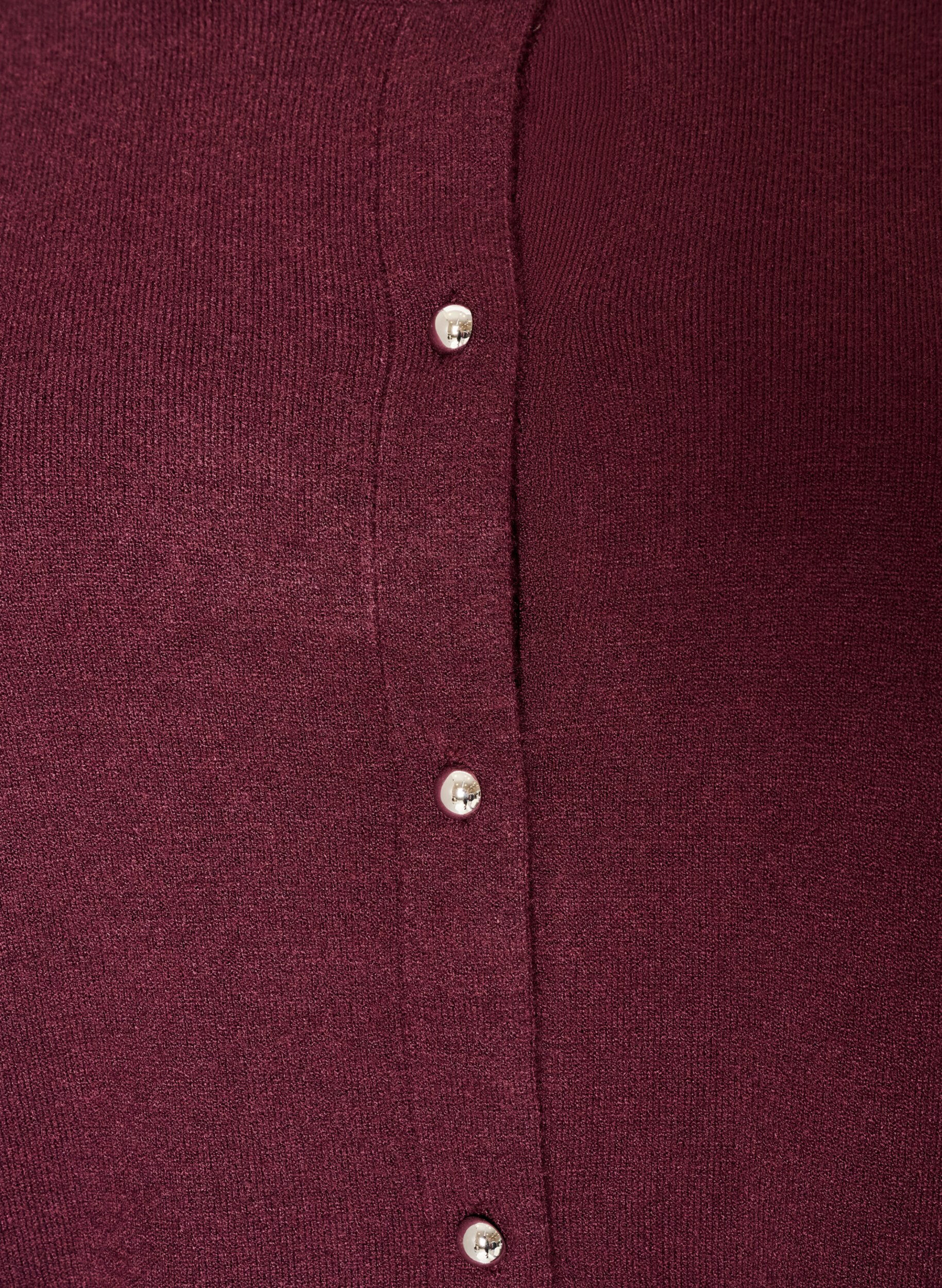 ZizziCardigan avec des boutons ronds, Bordeaux, Packshot image number 2