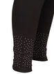 Legging en viscose mélangée avec strass décoratives, Black, Packshot image number 3