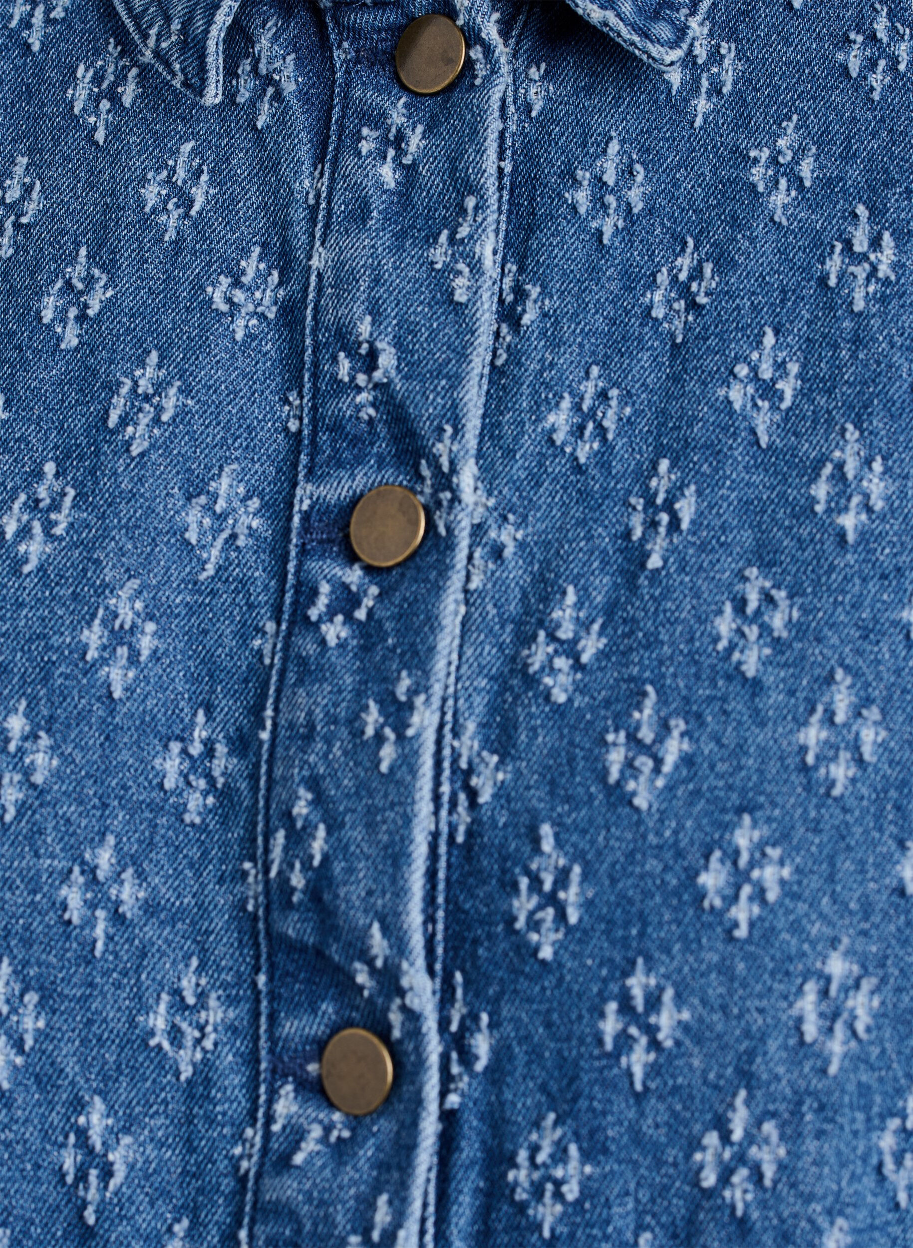 ZizziVeste en jean avec un effet us&eacute;, Bleu, Packshot image number 2