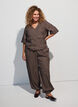 Pantalon cargo en coton &agrave; carreaux, Marron, Model image number 1