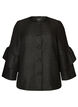 Veste boucl&eacute;e avec volants, Noir, Packshot image number 0
