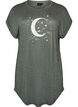 Chemise de nuit &agrave; manches courtes avec imprim&eacute; de texte, Vert, Packshot image number 0