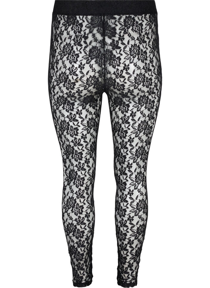 Legging avec dentelle, Black, Packshot image number 1