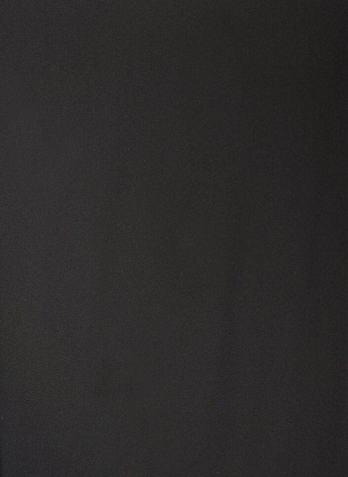 Robe courte en mousseline avec col en V, Noir, Packshot image number 2