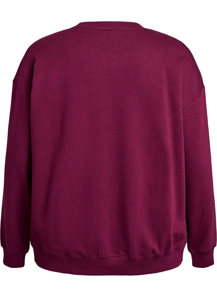 Sweatshirt avec motif, Bordeaux fonc&eacute;, Packshot image number 1
