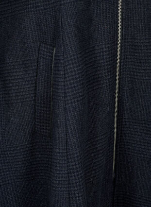 Manteau à carreaux avec de la laine, Dark Grey Melange, Packshot image number 3