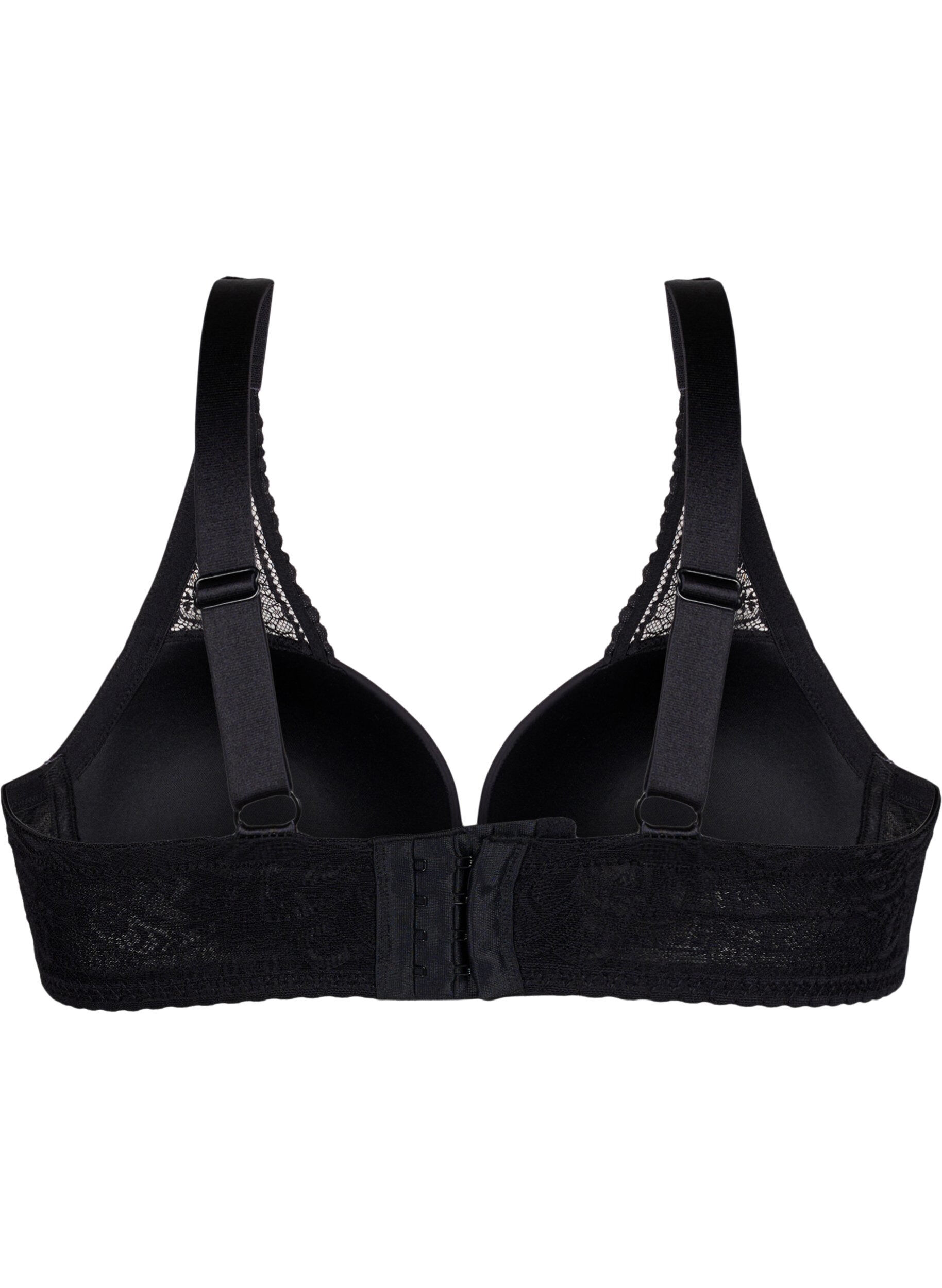Zizzi Soutien-gorge moul&eacute; avec dentelle, Black, Packshot image number 1