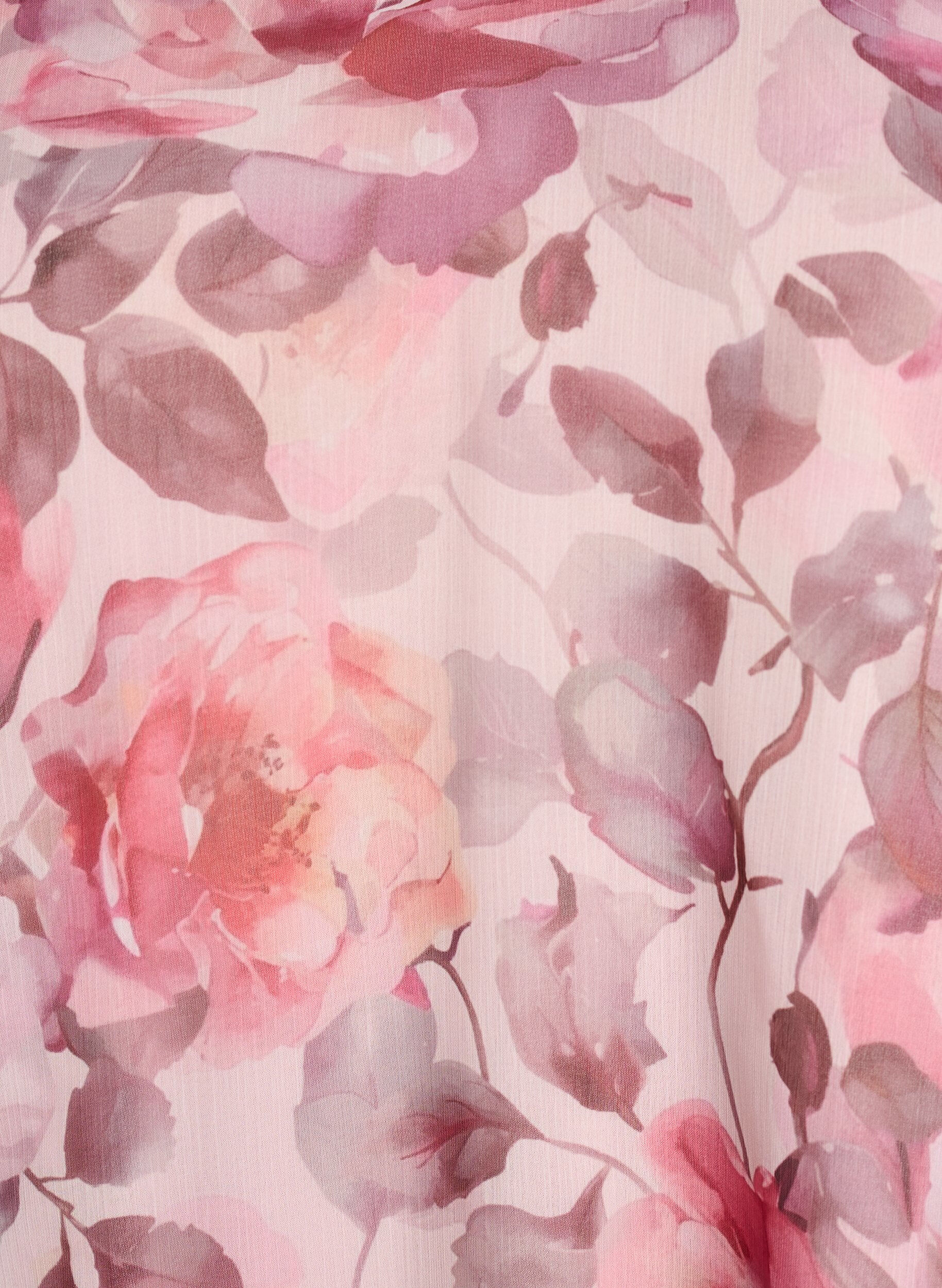 ZizziBlouse fleurie avec col en V et manches &agrave; volants, Rose, Packshot image number 2