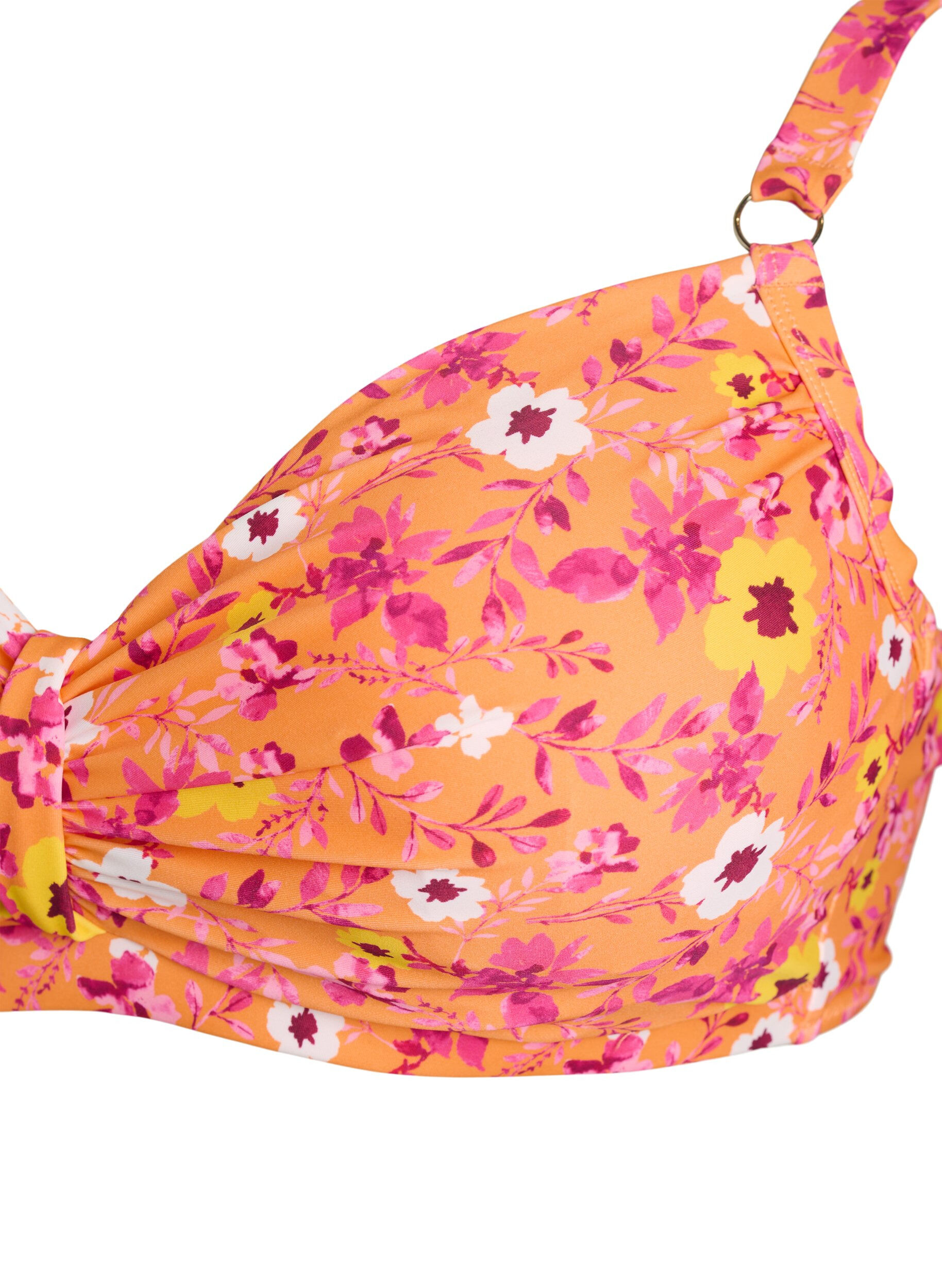 ZizziHaut de bikini avec armatures et imprim&eacute;, Orange, Packshot image number 2