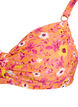 Haut de bikini avec armatures et imprim&eacute;, Orange, Packshot image number 2