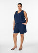 Short avec poches et ceinture &eacute;lastique, Bleu, Model image number 1