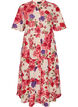 Robe midi en coton avec imprim&eacute; floral, Rouge, Packshot image number 0