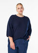 Pull c&ocirc;tel&eacute; &agrave; manches 3/4, Bleu, Model image number 0