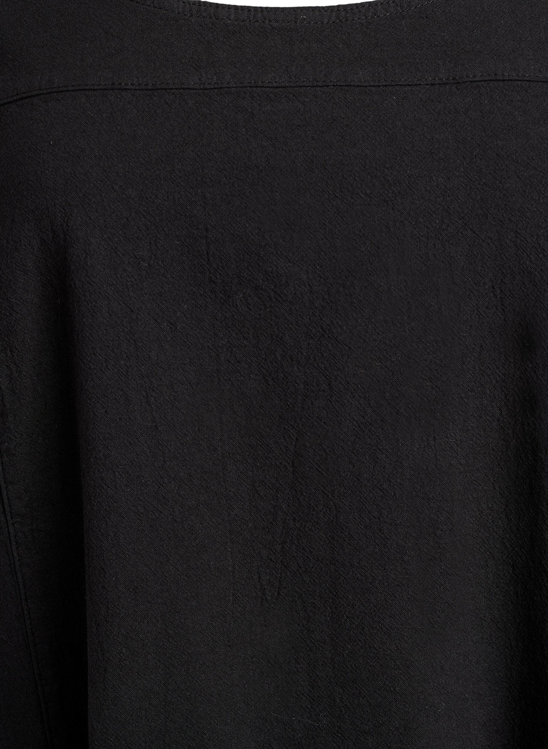 ZizziRobe en coton &agrave; manches courtes, Noir, Packshot image number 2
