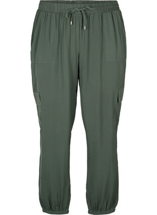 Pantalon à poches cargo, Thyme, Packshot image number 0