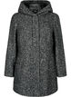 Manteau bouclé en laine, Black Mel., Packshot image number 0