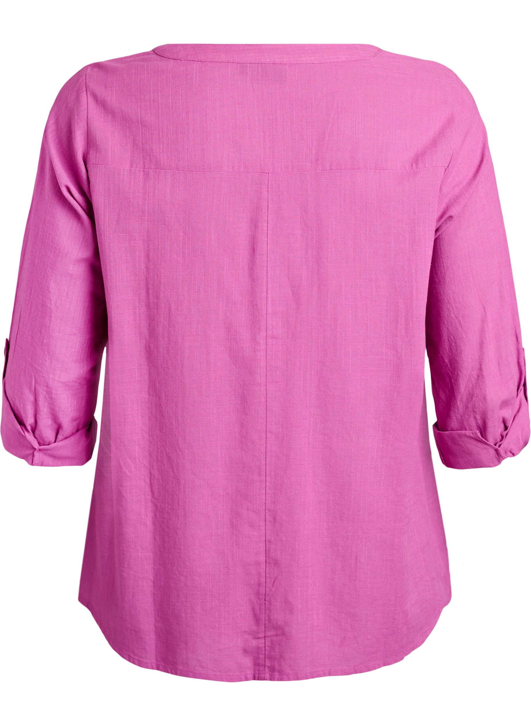 ZizziChemisier en coton avec col en V, Rose, Packshot image number 1