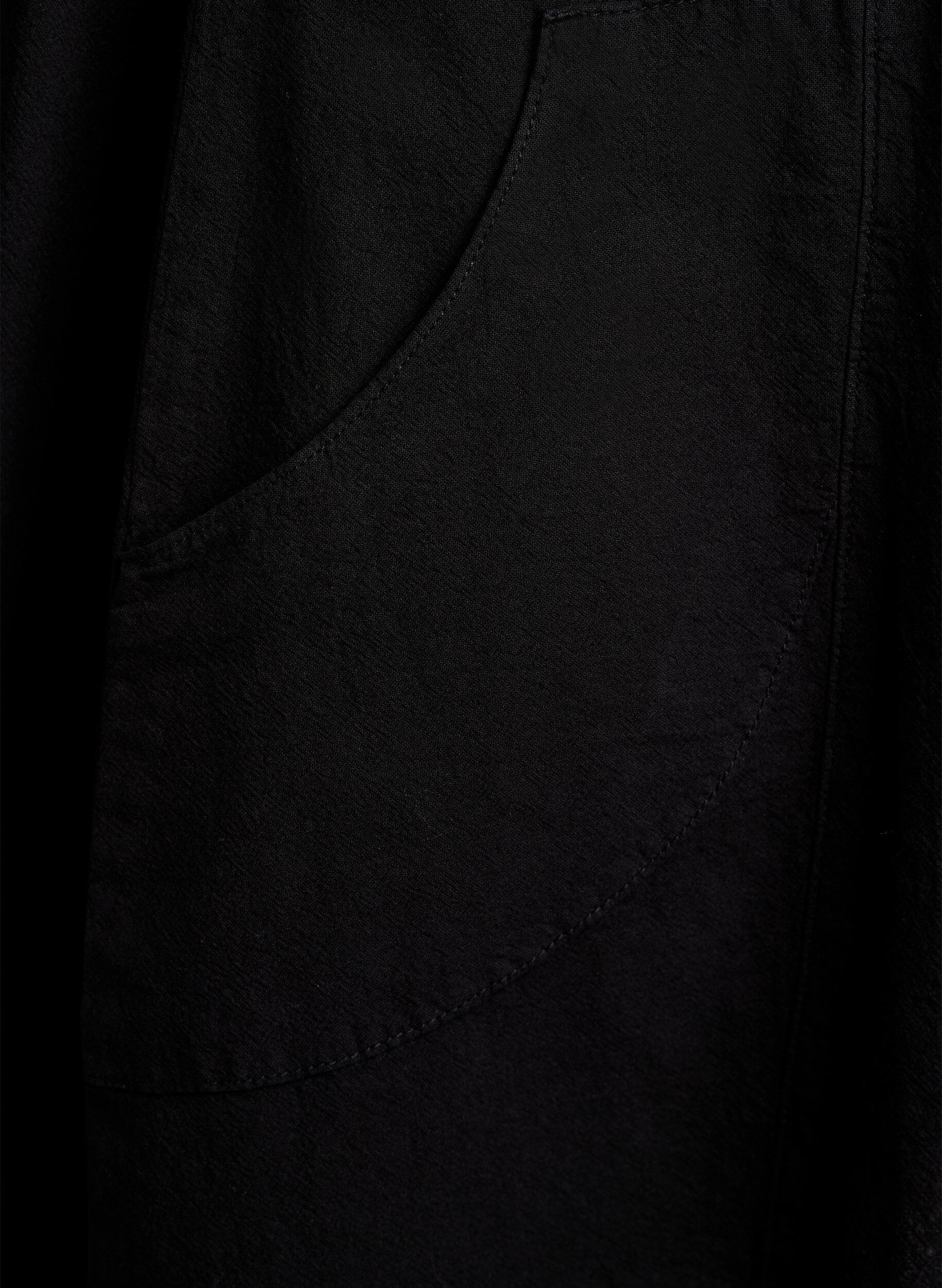 Zizzi Robe en coton &agrave; manches courtes, Noir, Packshot image number 3