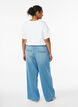Jean ample &agrave; ceinture &eacute;lastique et cordon de serrage, Bleu Clair, Model image number 1