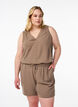 Short avec poches et ceinture &eacute;lastique, Marron, Model image number 0