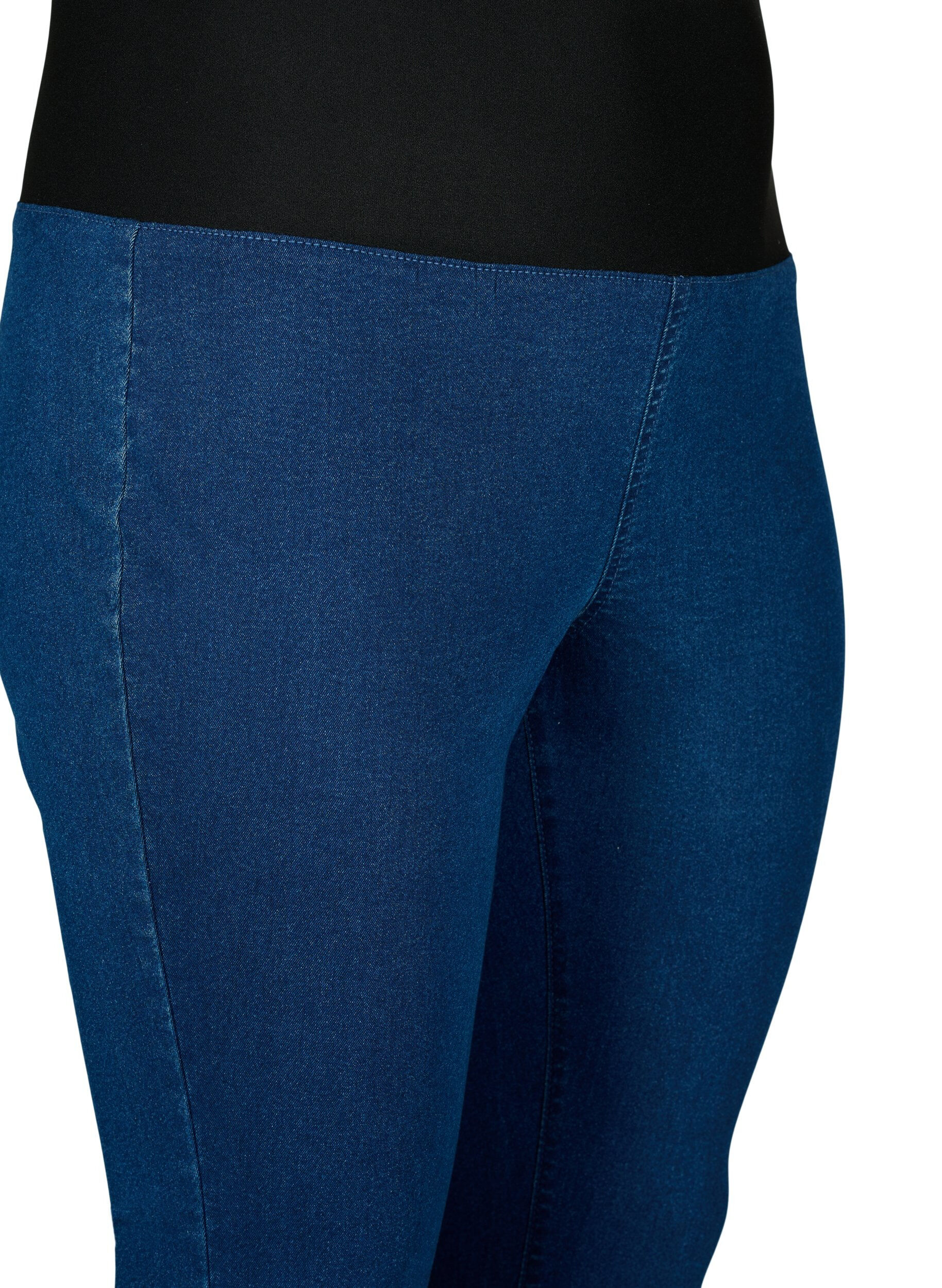 Zizzi FLASH - Jeggings avec large ceinture &eacute;lastique, Bleu, Packshot image number 2