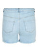 Shorts en jean avec détails vieillis, Light Blue Denim, Packshot image number 1