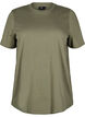 T-shirt basique en coton &agrave; col rond, Vert fonc&eacute;, Packshot image number 0