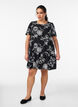 Robe en viscose avec d&eacute;coupe, Noir, Model image number 1