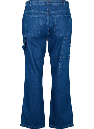 Jeans Cargo Ajusté Droit, Dark blue, Packshot image number 1