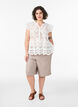 Blouse sans manches en broderie anglaise avec volants, Blanc, Model image number 1