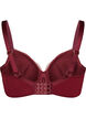Soutien-gorge rembourr&eacute; &agrave; armatures avec dentelle et dos en U, Bordeaux, Packshot image number 1