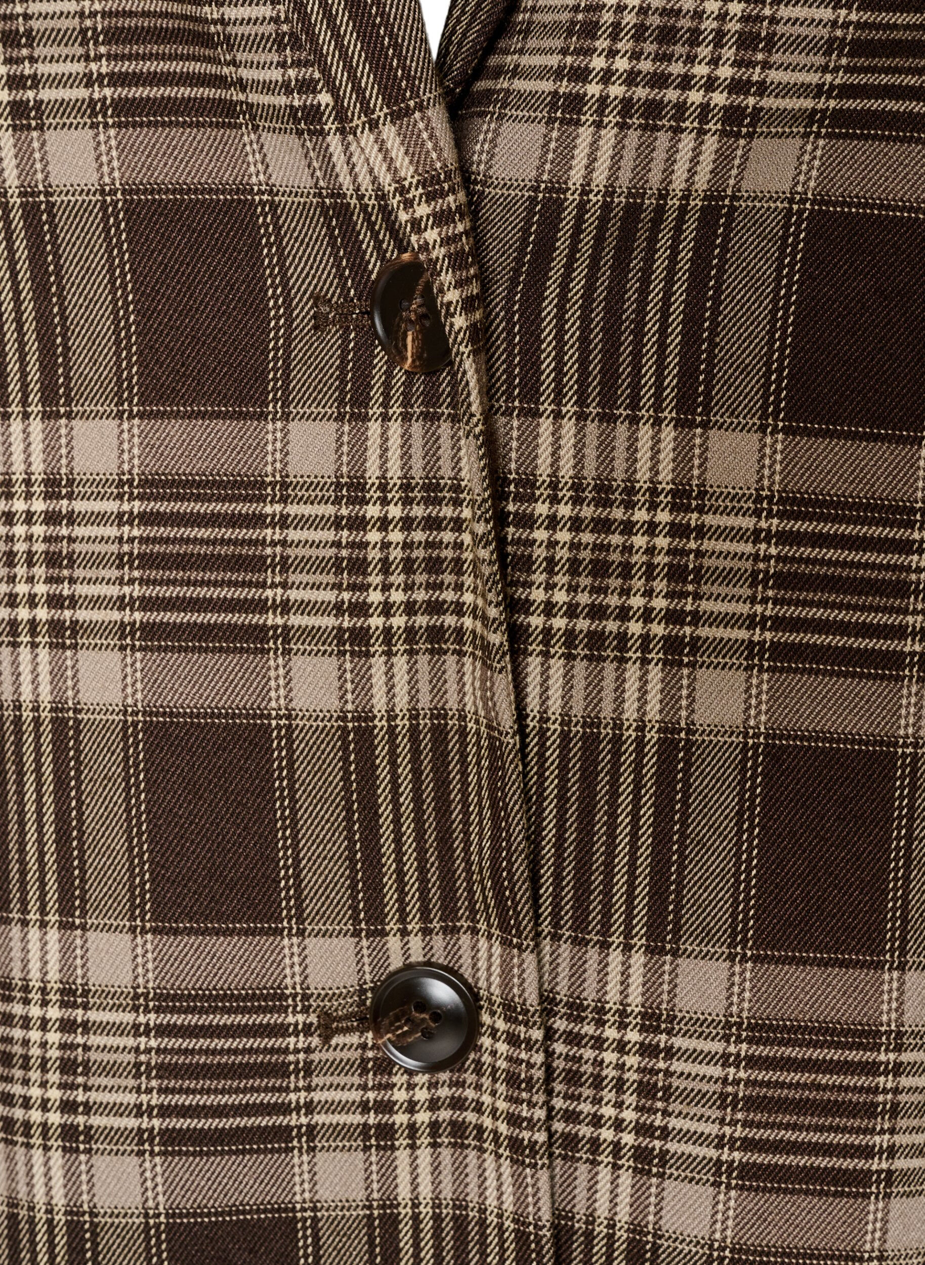 ZizziBlazer &agrave; carreaux avec poches et fente au dos, Marron, Packshot image number 2