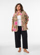 Veste en polaire &agrave; motif floral avec col montant et fermeture zipp&eacute;e, Beige, Model image number 1