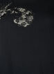 T-shirt en coton avec appliqu&eacute;s en dentelle, Noir, Packshot image number 2