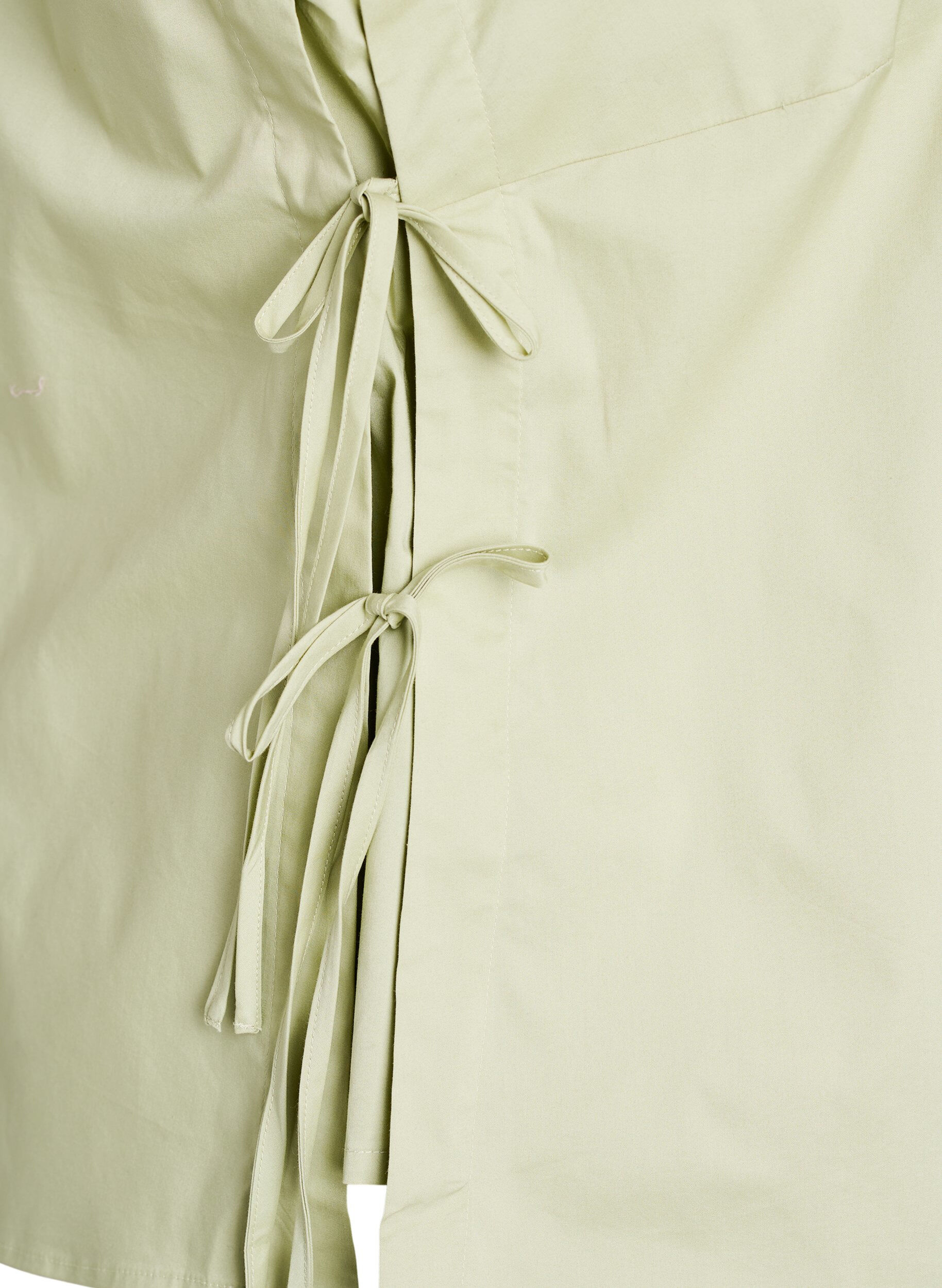 Zizzi Top sans manches avec lien &agrave; nouer sur les c&ocirc;t&eacute;s, Vert clair, Packshot image number 3