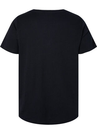 T-shirt à paillettes en coton, Black w. Love, Packshot image number 1